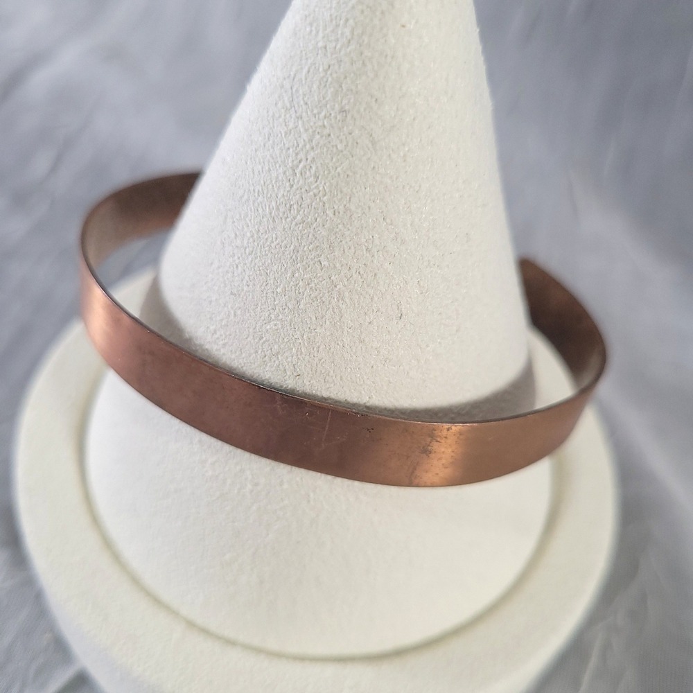 Copper Cuff Bracelet Unisex Copper Minimalist Slim Open Band Adjustable Jewelry